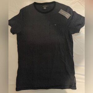 French Connection Black Dot T-Shirt size XL